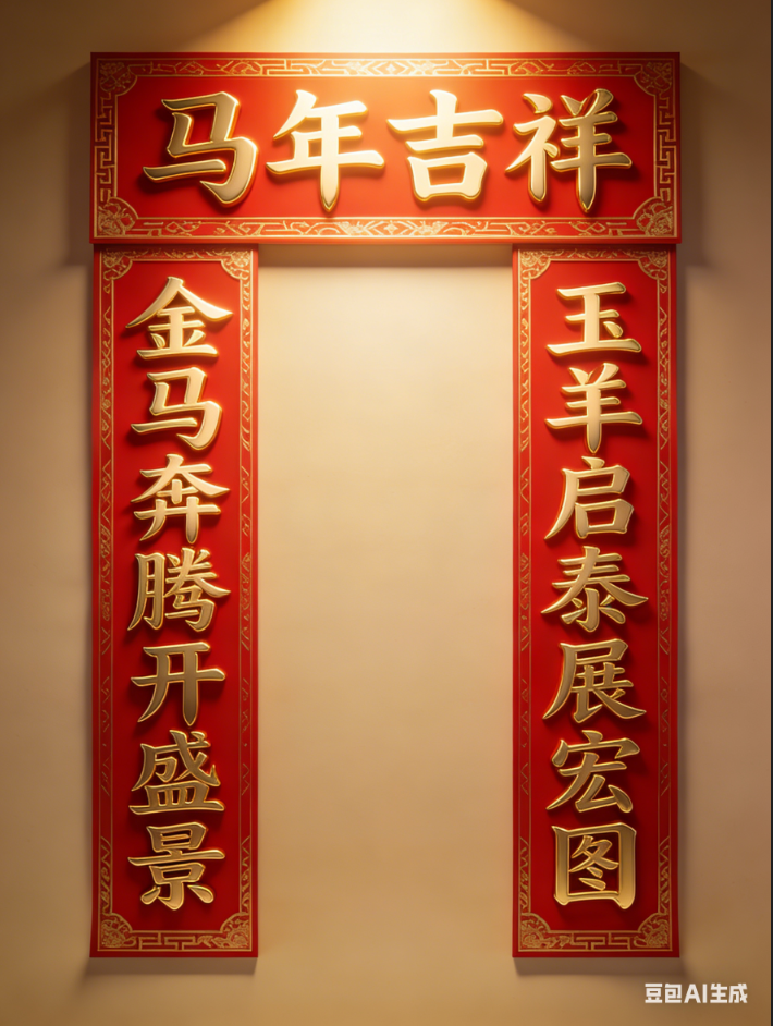 Chinese Spring Festival couplet used as OCR input